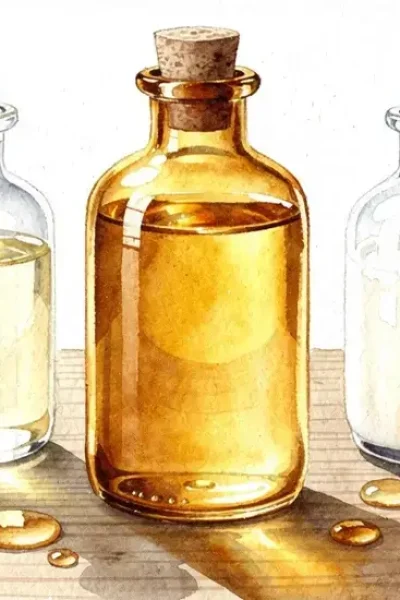 Flacons d'huiles végétales disposés côte à côte pour comparer l'huile d'argan dorée avec l'huile de jojoba et l'huile de coco